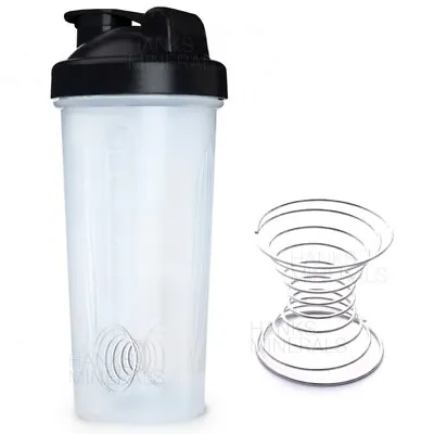 Protein Shaker Mixer Blender Cup Bottle 28 Oz Wire Whisk Gym Powder Workout • $9.98