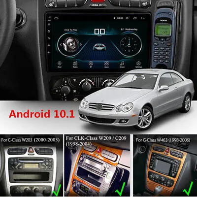 9  Android 10.1 Car Stereo Radio GPS Wifi FM For Mercedes W203 C-Class 2000-2003 • $208.36