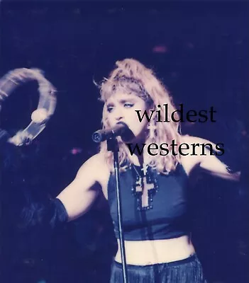 MADONNA Rare CONCERT CANDID PHOTO B Playing TAMBOURINE • $49.95