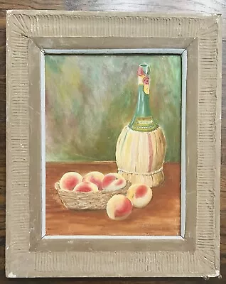 Mid Century 50’s Original Still Life Repro. Oil Painting Fruit Signed Kellogg • $189.99