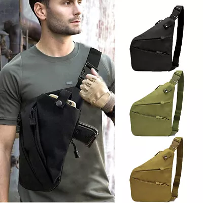 Nylon Shoulder Men's Under Arm Pistol Bag Concealed Hidden Gun Tactical Pouch • $12.98