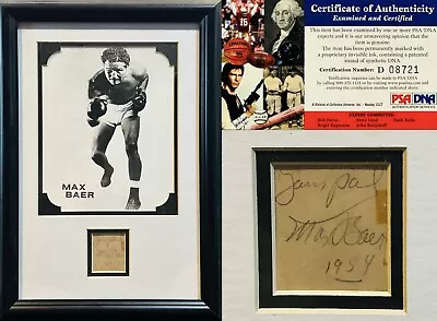 PSA DNA Certified Authentic Max Baer Signed Cut ✍️ Inscribed “Your Pal 1954” 🥊 • $280