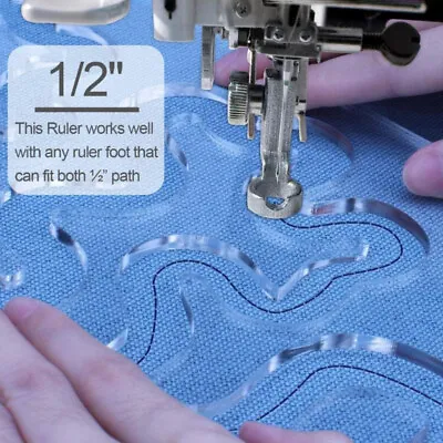 1set New Free Motion Quilting Essential Template Sewing Machine Quilting R.PN • £6.52