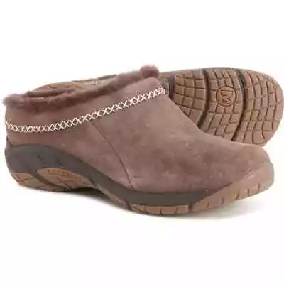 Merrell Encore Ice 4 Suede Clogs Women's Size 10.5 Wide - New In Box - Espresso • $87.88