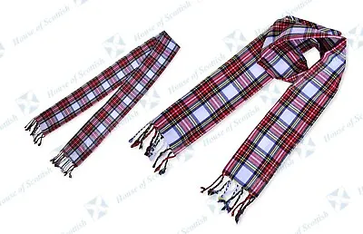 Unisex Scottish Stewart Dress Tartan Scarf/sash Plaid 90 Inch Long With Fringes • £14.99