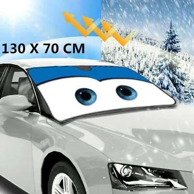 130x70cm Cartoon Big Eyes Front Window Car Windscreen Sun Shade Snow Block Cover • $33.18