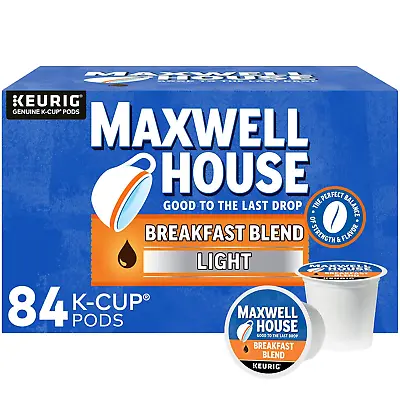 Maxwell House Breakfast Blend Light Roast K-Cup Coffee Pods 84 Ct Box • $37.73