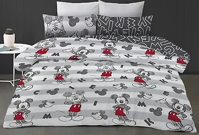 Mickey Mouse - Disney -Clubhouse- Single/US Twin Bed Quilt Doona Duvet Cover Set • $32.59