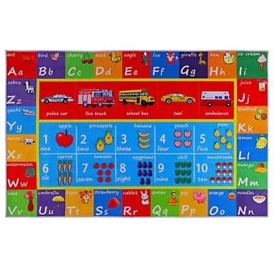 Children Area Rug Educational Game Carpet Cartoon Alphanumeric Letter Pad • $29.44