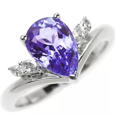 GSTV K18WG Tanzanite Diamond Ring 2.788ct D0.17ct - Auth Free Shipping From Japa • £1237.65