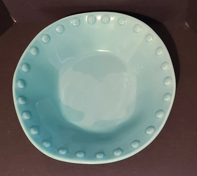 $32.89 • Buy Maioliche Jessica Soup Bowl Turquoise Embossed Dots On Rim Mlj3 8.5  Italy