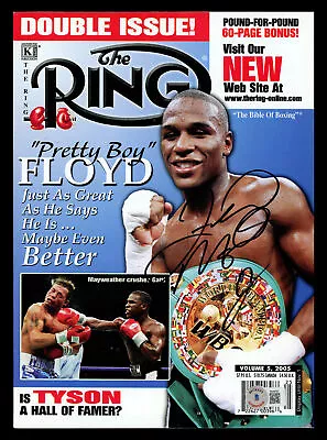 Floyd Mayweather Jr. Autographed Signed Ring Magazine Beckett BAS QR #BK08787 • $149