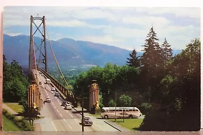 Canada British Columbia Vancouver Lion's Gate Bridge Postcard Old Vintage Card • $0.50