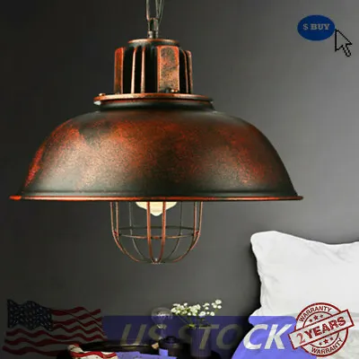Vintage Pendant Light Industrial Rustic Farmhouse Hanging Ceiling Lamp Fixture • $42.76