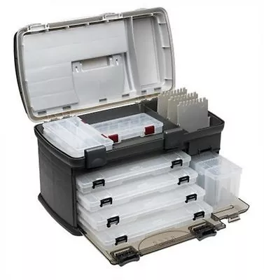 Tackle Box Fishing Tray Racks Plano System Organized Storage 5 Utility Bait Case • $119.95