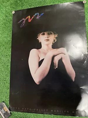 1996 Marilyn Monroe Wines A Young Merlot Poster Original 30X22in Napa Valley • $20