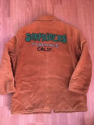 Vtg Surf Car Club Surfing Jacket Mens L Rockabilly Corduroy Coat LA California • $566.10