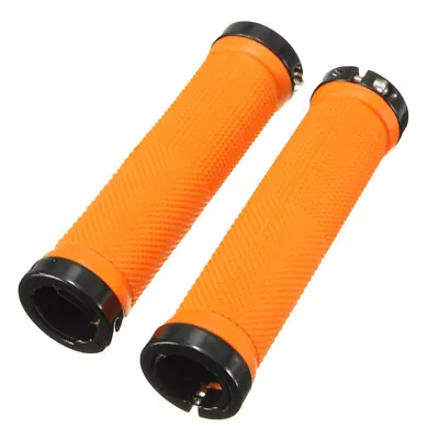 3X(1 Pair Bicycle Handle Grip  BMX Bike Handlebar Grips Orange P7P7)9711 • $30.70