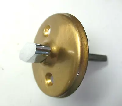 Weiser MCM 1950s Thumb Turn Door Knob Repair Part Satin Copper Shiny Chrome Vtg • $29.90