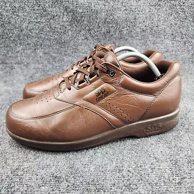SAS Free Time Shoes Mens 10 M Tripad Comfort Brown Leather Diabetic Casual • $34.97