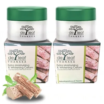 $67.39 • Buy Skincare Natural Facial Cream De Leaf Thanaka Moisturizing & Whitening 2 X 45 Ml