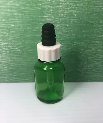 Vintage 1930’s Green Medicine Bottle - Eye Dropper With Glass And Rubber Dropper • $7.98