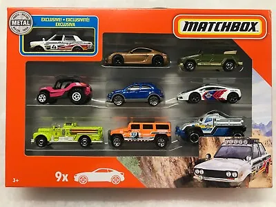 Matchbox X7111 - 9 Pack Car Gift Set With Exclusive Datsun 510 Rally Car 2 Sets • £17.50