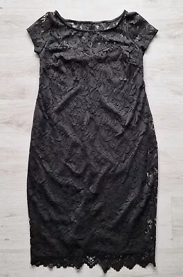 NEXT MATERNITY Lace Midi Dress UK 10 BNWT Black Occassion • £14.99