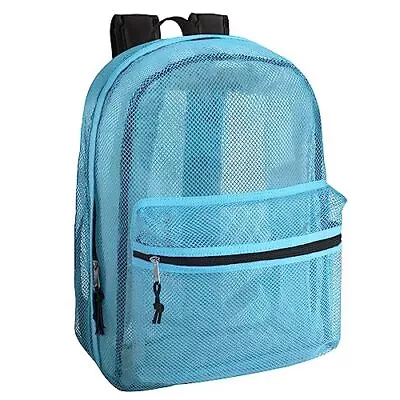 Heavy Duty Mesh Backpack See Through Backpack W/ Padded Straps For School Travel • $18.30