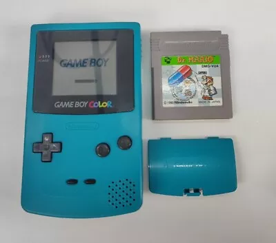 Nintendo Game Boy Color Teal + Game Bundle • $10