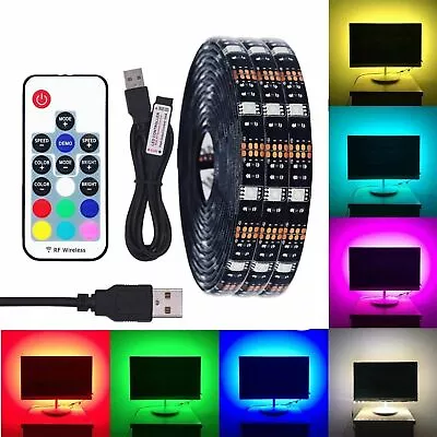 3Meter LED Strip Lights USB 5050 RGB TV Back Lights Remote Kit For Bar Room AU • $21.49