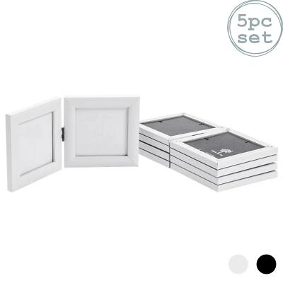 £15.95 • Buy Double Photo Frame Picture Frames Folding Standing Hinged White 4x4 X5