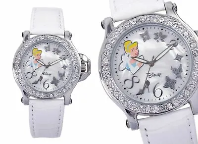 NEW Disney DSRB003 Women's Brilliance Diamond Cinderella Crystal Watch In White • $23.70