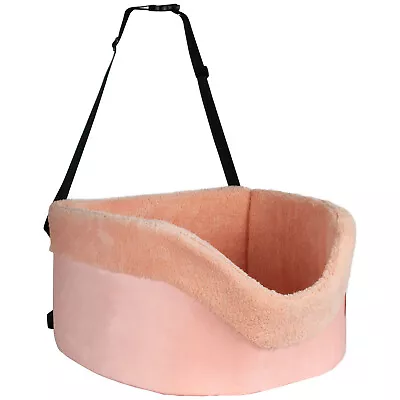 £14.97 • Buy Pet Car Booster Seat Fluffy Pink Puppy Dog Cat Travel Carrier Soft Fleece