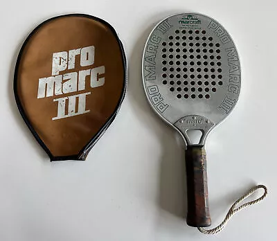 Rare Vintage Marcraft Pro Marc III APTA Approved Paddle Ball Racquet W/Cover • $28.45