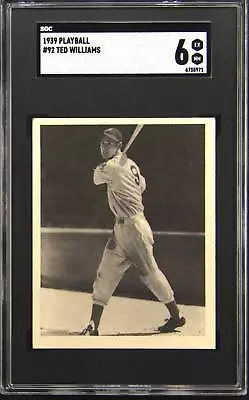 1939 Play Ball #92 Ted Williams SGC 6 • $9499.99