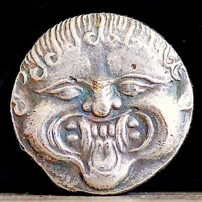 500-450 BC Ancient Greek Coin Mysia Parium Gorgon - Silver Plated Drachma 18mm • $14.95
