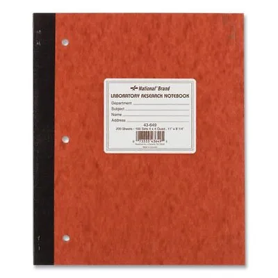 National Duplicate Lab Notebook Quadrille 9-1/4 X 11 200 Sheets (RED43649) • $34.32