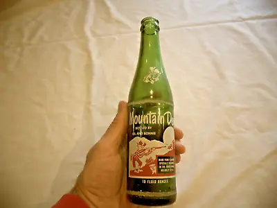 Vintage 1965 Mountain Dew Hillbilly ACL 10 Oz. Glass Bottle -Gil And Bonnie #13 • $9.99