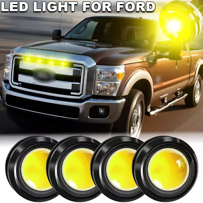 4 X Yellow LED Light Raptor Style Front Grille Light For Ford Maverick 2022-2024 • $10.99