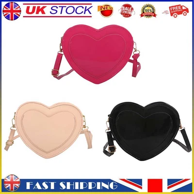 £7.79 • Buy Women PU Leather Solid Color Crossbody Shoulder Bag Retro Love Heart Shape Purse
