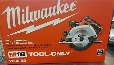 Milwaukee M18  Li-Ion 2630-20 Cordless 6-1/2 In. Circular Saw (Tool-Only) NEW  • $98.99