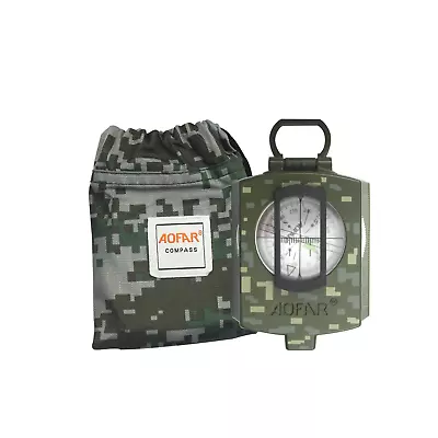 Military Compass Sighting For Camping Lensatic  Waterproof AOFAR • $11.96