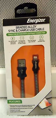 NEW Energizer Micro USB Sync & Charging USB Cable 6ft Long Durable Cord Black • $9.88