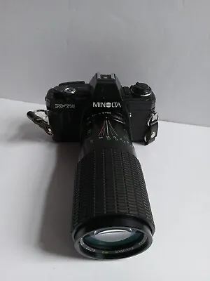 Vintage Minolta X-7A 35mm Camera Black W/ Kalimar 80-200mm Lens 1:3.9 Untested  • $59.99