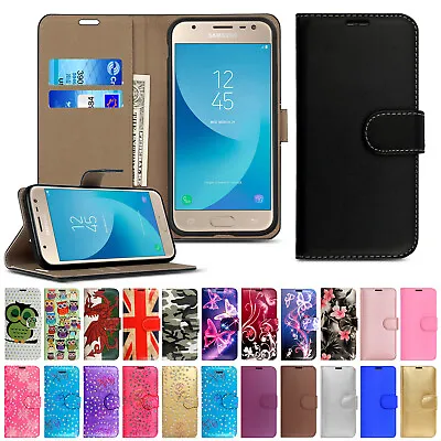 £2.99 • Buy Case For Samsung J3 J4 J5 J6 Plus J7 J8 Leather Flip Card Wallet Phone Cover