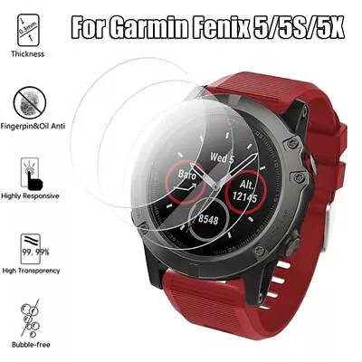 9H HD Screen Protectors Tempered Glass For Garmin Fenix 5 5X 5S Protective Film • $6.17