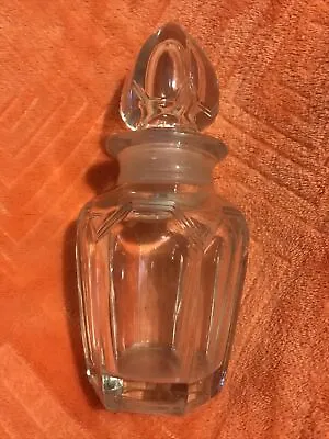 Antique Apothecary Large Clear Glass Jar Early 1900s Paneled Spice/Herb Bottle • $24.99