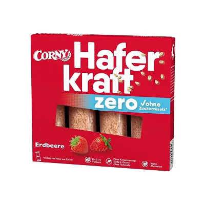Schwartau Corny Haferkraft Zero Strawberry 4x35g Vegan Pack 140g • $4.35