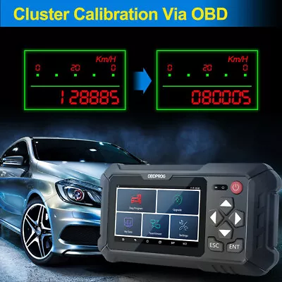 OBDPROG M500 Cluster Mileage Correction Odo-meter Diagnostic Oil Reset Scanner • $429